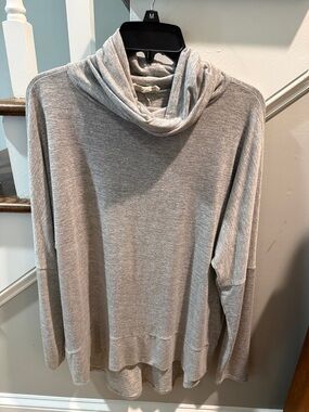 Freeway Heather Gray Cowl Neck Long Sleeve Tunic